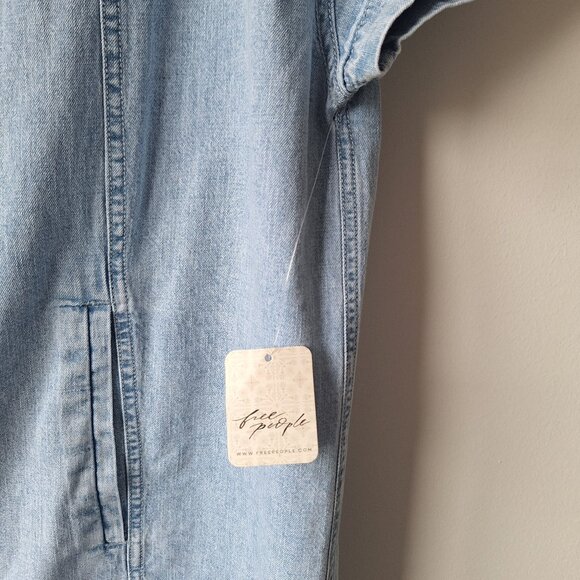 Free People Arland Mini Dress - XS - Bayshore Wash - Picture 4 of 9